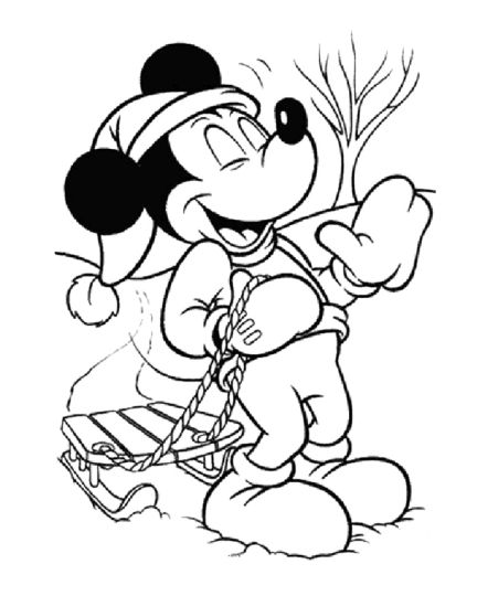 Disney Christmas Coloring Pages Free Printable part 7